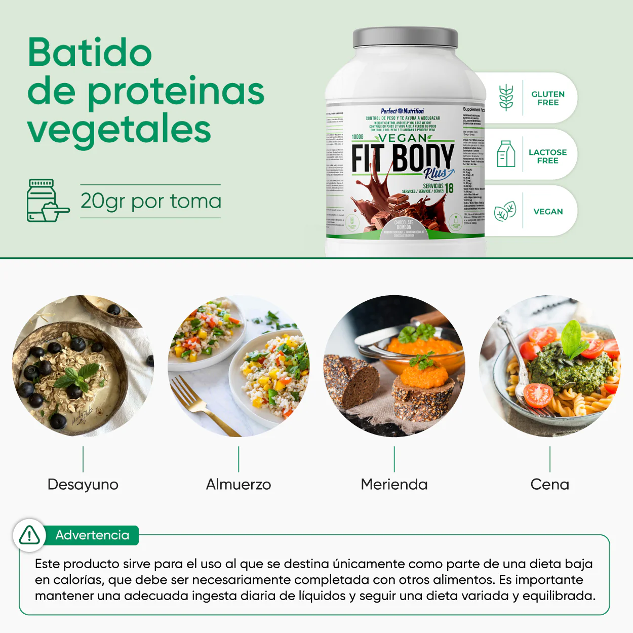 Batido Sustitutivo de Comida Vegano, Sin Gluten y sin Lactosa - Image 4